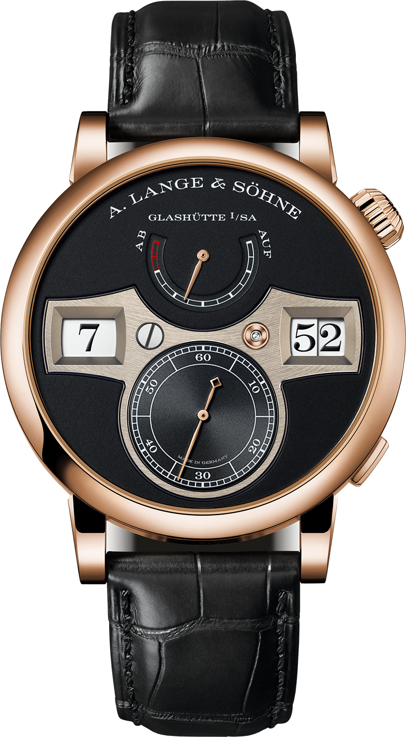A.Lange & Söhne Zeitwerk - 41.9 MM - Rose Gold - Black Dial - 142.031