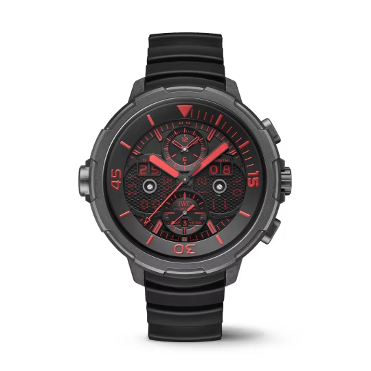 IWC Aquatimer - Perpetual Calendar - Ceratanium - 49 MM - Black and Red Dial - IW379405