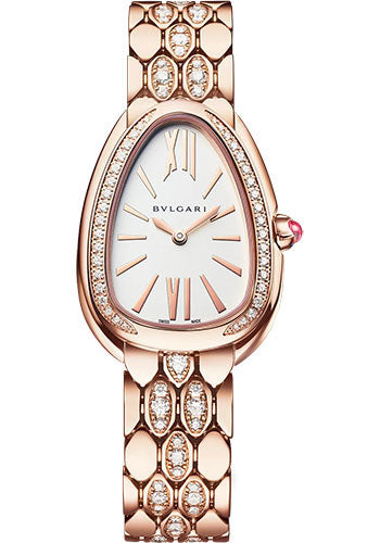 Bvlgari Serpenti Seduttori - 33 MM - Rose Gold - White Dial - 103275