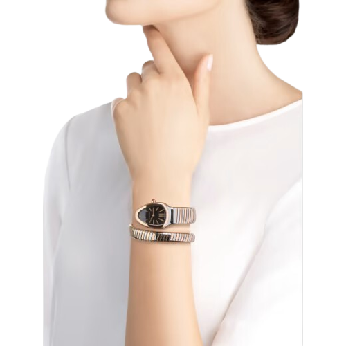 Bvlgari Serpenti Tubogas - 35 MM - Stainless Steel - Black Dial - 102123