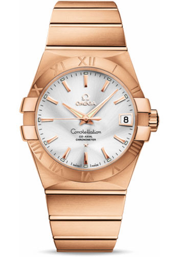 Omega Constellation Rose Gold 38 MM - Rose Gold Bracelet - Silver Dial - 123.50.38.21.02.001