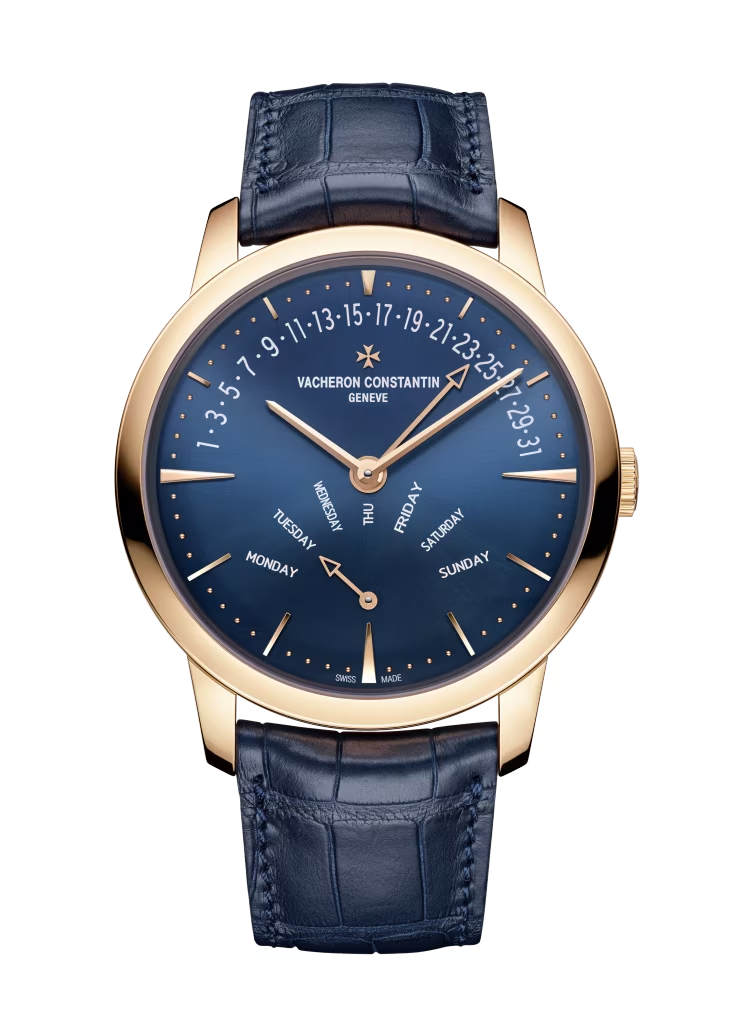 Vacheron Constantin Patrimony Pink Gold 42.5 MM - Blue Leather Strap - Blue Sunburst Dial - 4000U/000R-B516