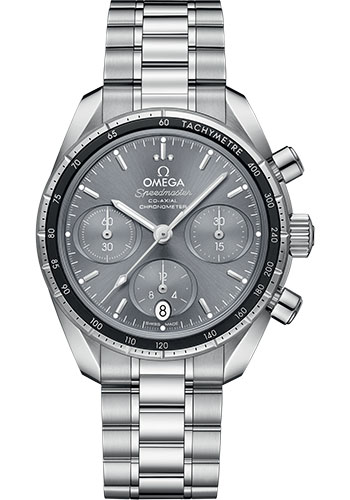 Omega Speedmaster Stainless Steel 38 MM - Stainless Steel Bracelet - Grey Dial - 324.30.38.50.06.001