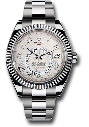 Rolex White Gold Sky Dweller Watch - 42 MM - Oyster Bracelet - Ivory Dial - 326939 iv