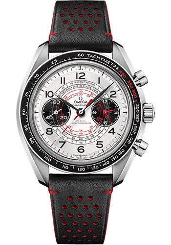 Omega Speedmaster Stainless Steel 43 MM - Black Leather Strap - Silvery Dial - 329.32.43.51.02.001