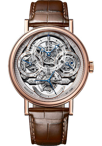 Breguet Classique Grande Complication Rose Gold 41 MM - Brown Leather Strap - Skeleton Dial - 3795BR/1E/9WU