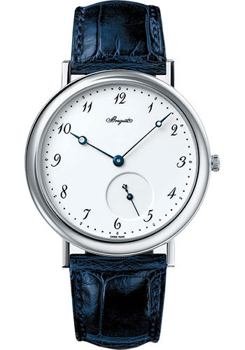 Breguet Classique White Gold 40 MM - Blue Leather Strap - White Dial - 5140BB/29/9W6