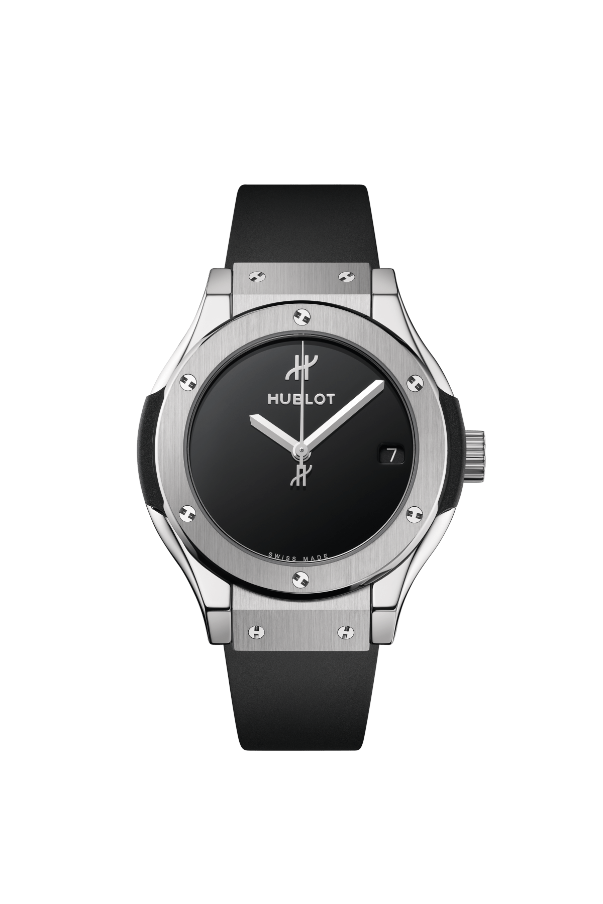 Hublot Classic Fusion Titanium 33 MM - Black Rubber Strap - Black Dial - 581.NX.1270.RX.MDM