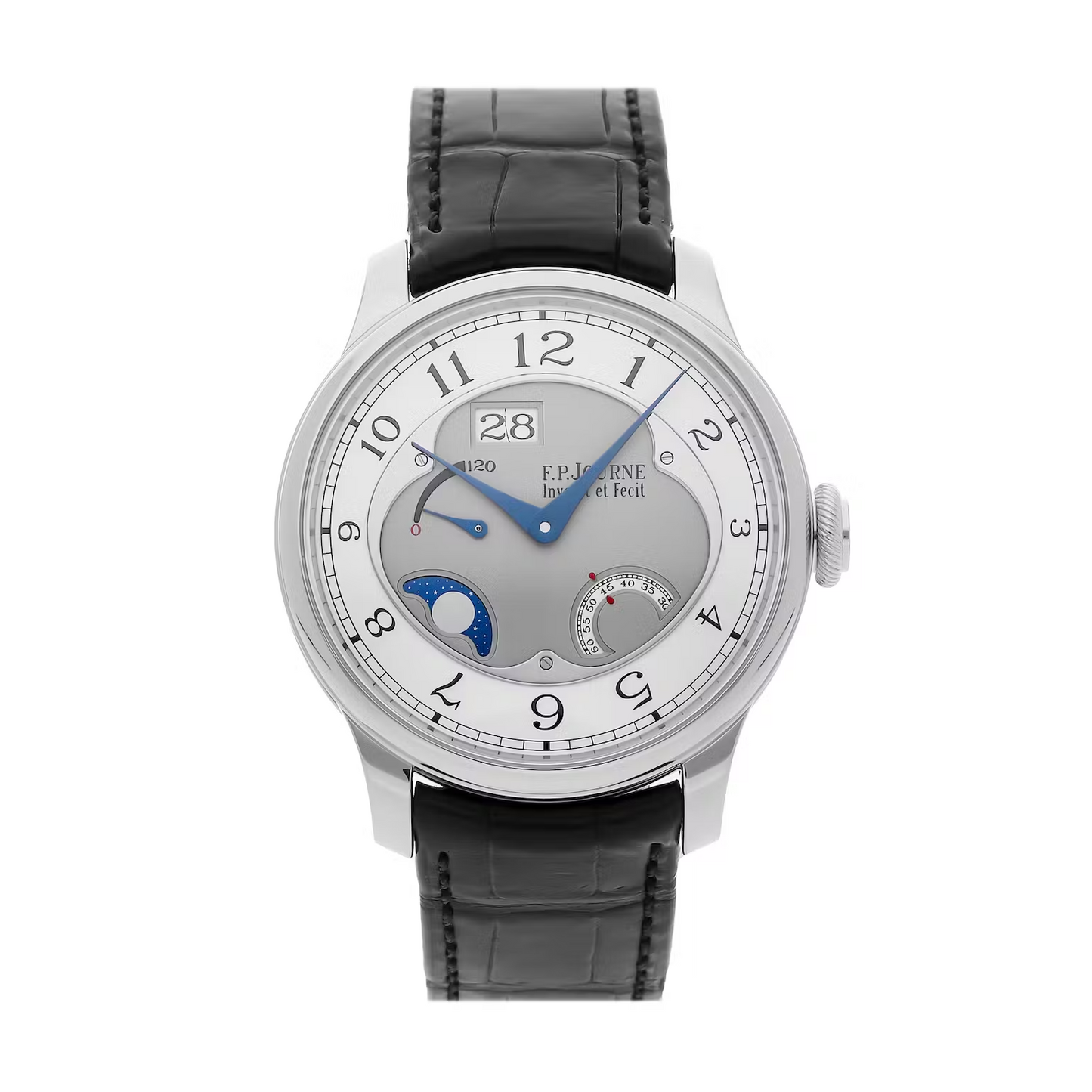 F.P. Journe Classique Octa Divine Platinum 40 MM - Black Leather Strap - Silver Dial - DN PT 40 A SI