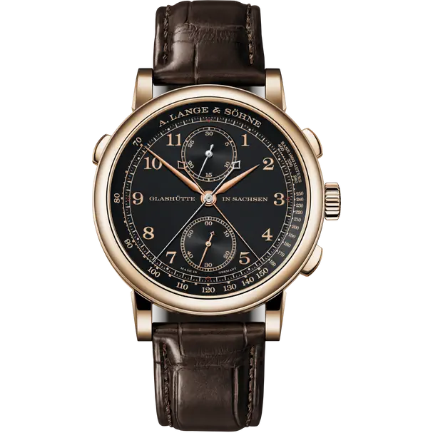 A.Lange & Söhne Rattrapante - Chronograph .- 41.2 MM - Yellow Gold - Black Dial - 425.05