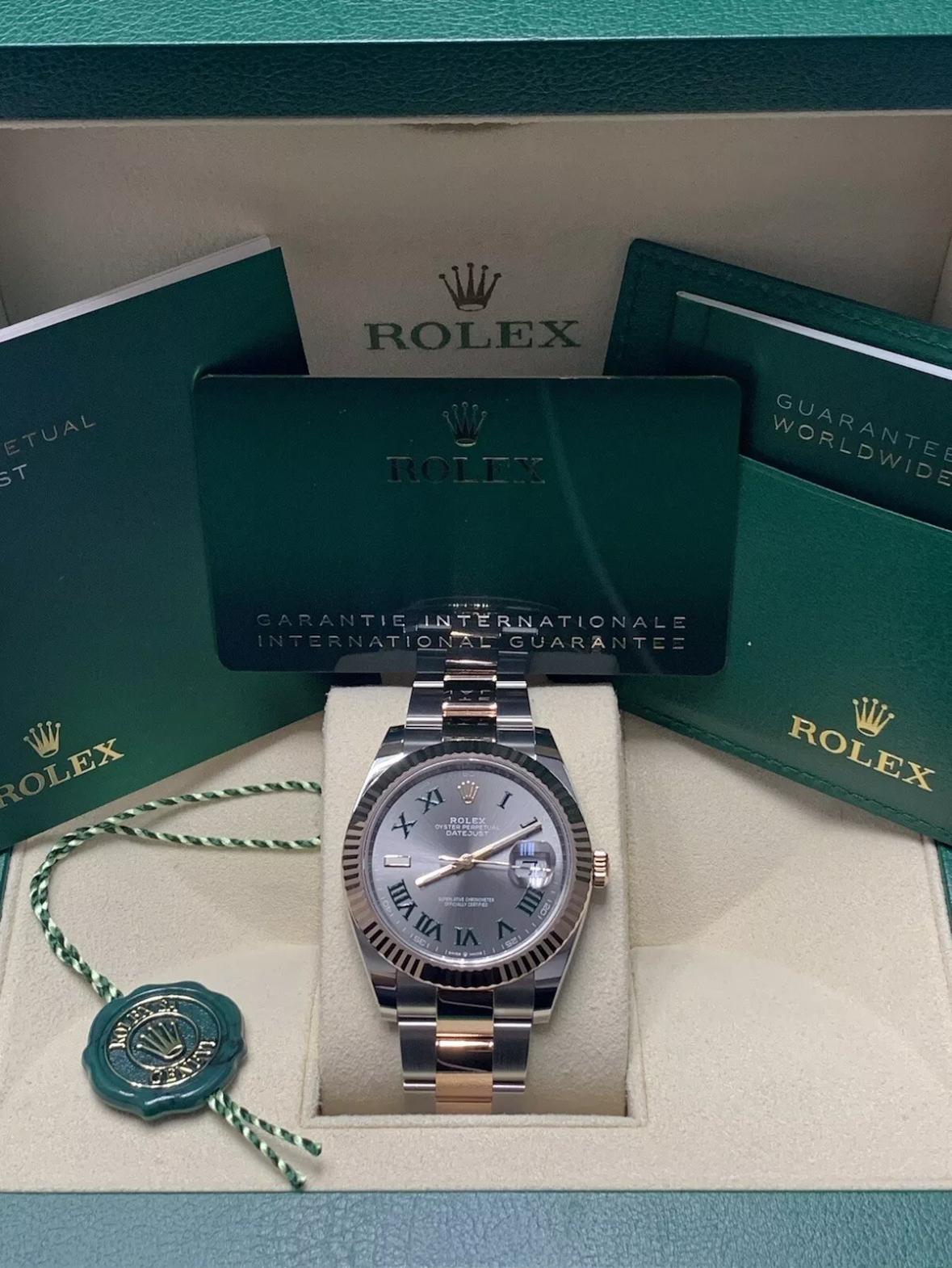 126331 41mm Datejust Two Tone Rose Gold Oyster 2025 Brand New Complete Set $16,999