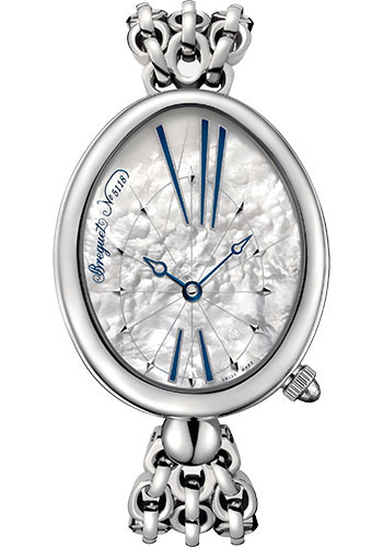 Breguet Reine de Naples Stainless Steel 43.75 x 35.50 MM - Stainless Steel Bracelet - White Mother-Of-Pearl Dial - 8967ST/51/J50