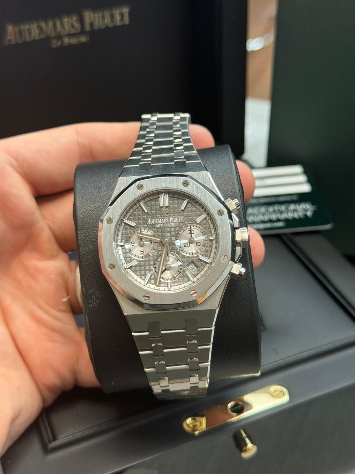 Audemars Piguet Royal Oak Stainless Steel Selfwinding Chronograph 38 MM - Stainless Steel Bracelet - Grey Dial - 26315ST.OO.1256ST.02