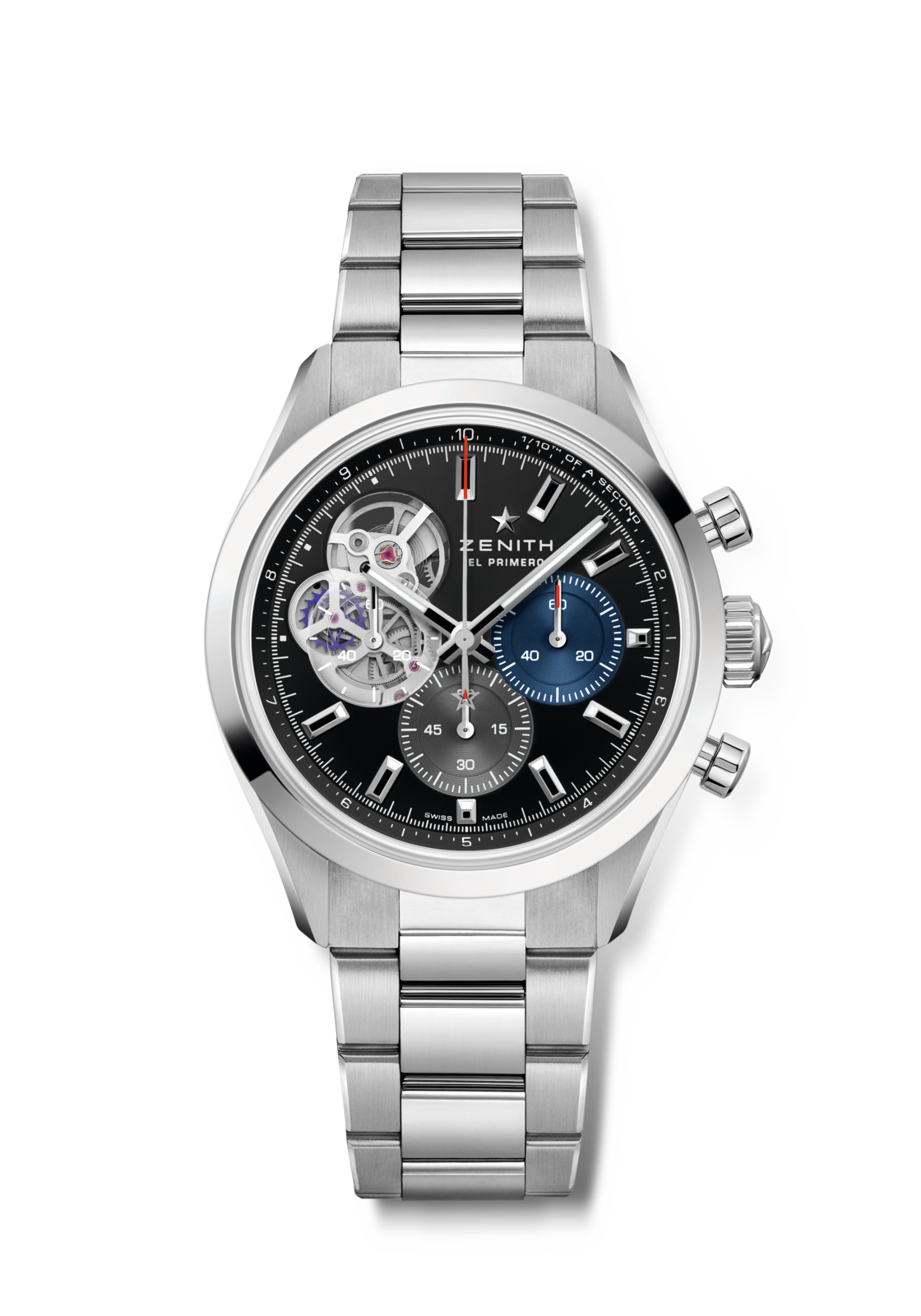 Zenith CHRONOMASTER Open - 39.5 MM - Stainless Steel - Black Dial - 03.3300.3604/21.M3300