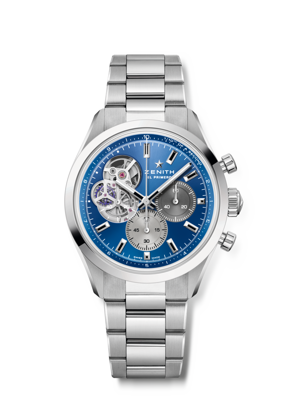Zenith CHRONOMASTER Open - 39.5 MM - Stainless Steel - Blue Dial - 03.3300.3604/51.M3300