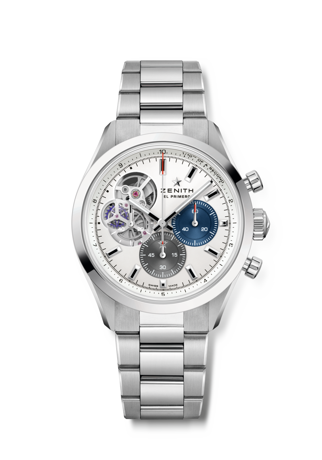 Zenith CHRONOMASTER Open - 39.5 MM - Stainless Steel - Silver Dial - 03.3300.3604/69.M3300
