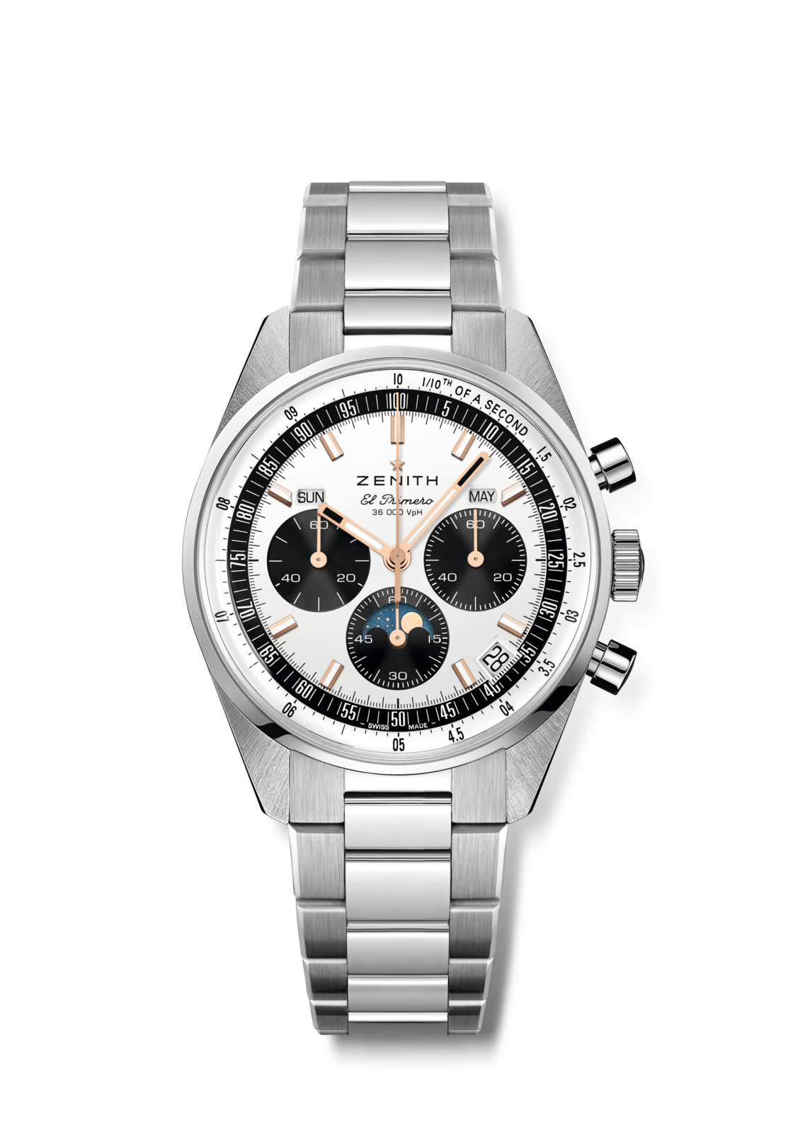 Zenith CHRONOMASTER Original - 38 MM - Stainless Steel - White Dial - 03.3400.3610/38.M3200
