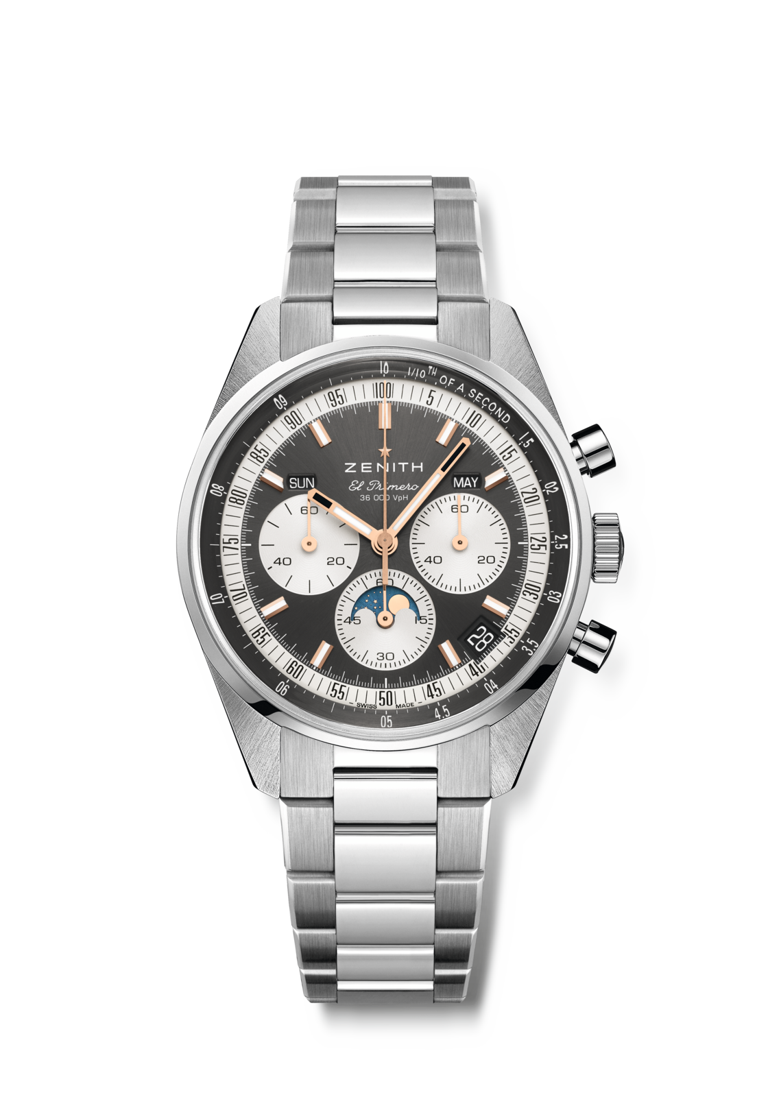 Zenith CHRONOMASTER Original - 38 MM - Stainless Steel - Grey Dial - 03.3400.3610/39.M3200