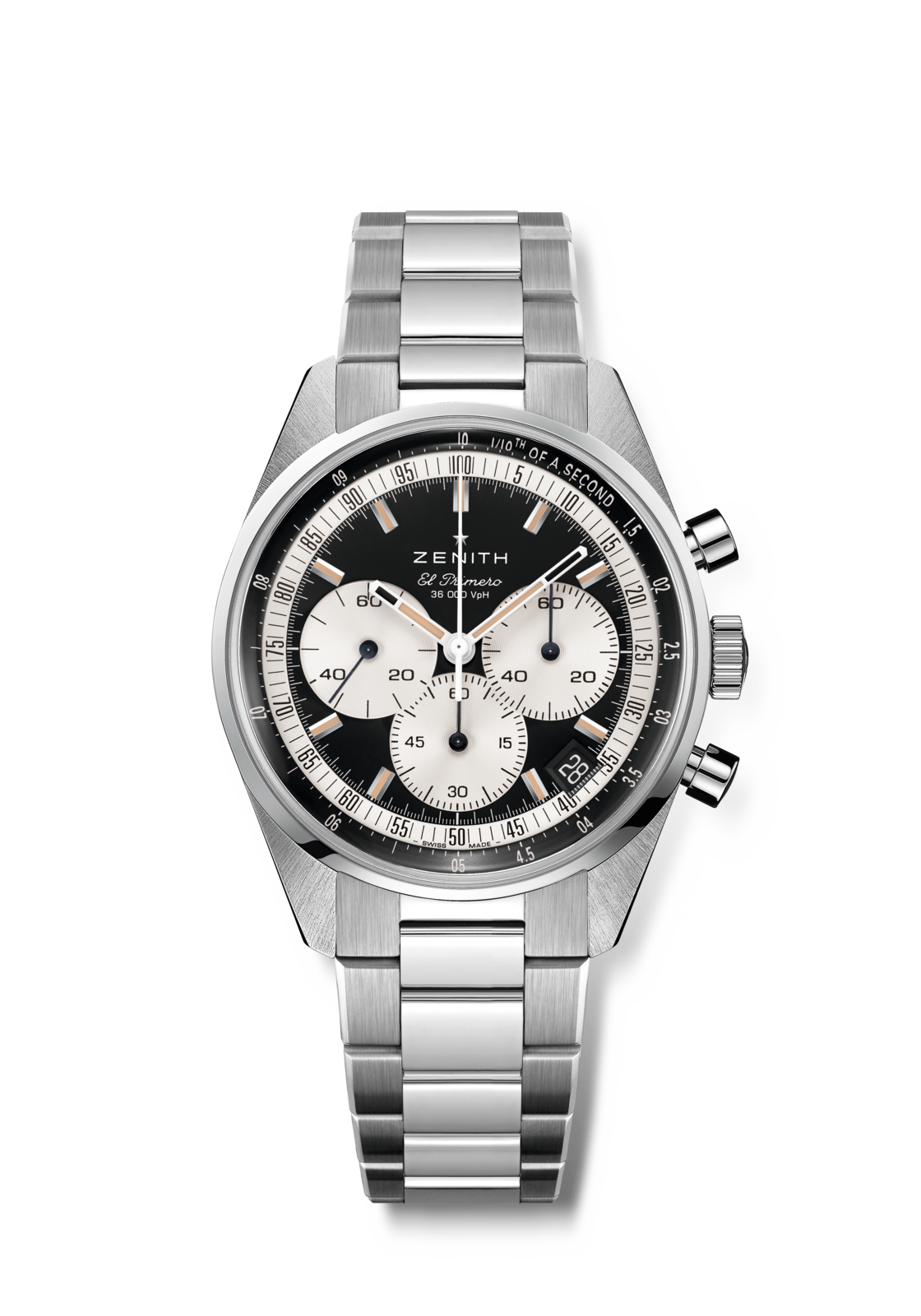 Zenith CHRONOMASTER EP Original - 38 MM - Stainless Steel - Black Dial - 03.3200.3600/21.M3200