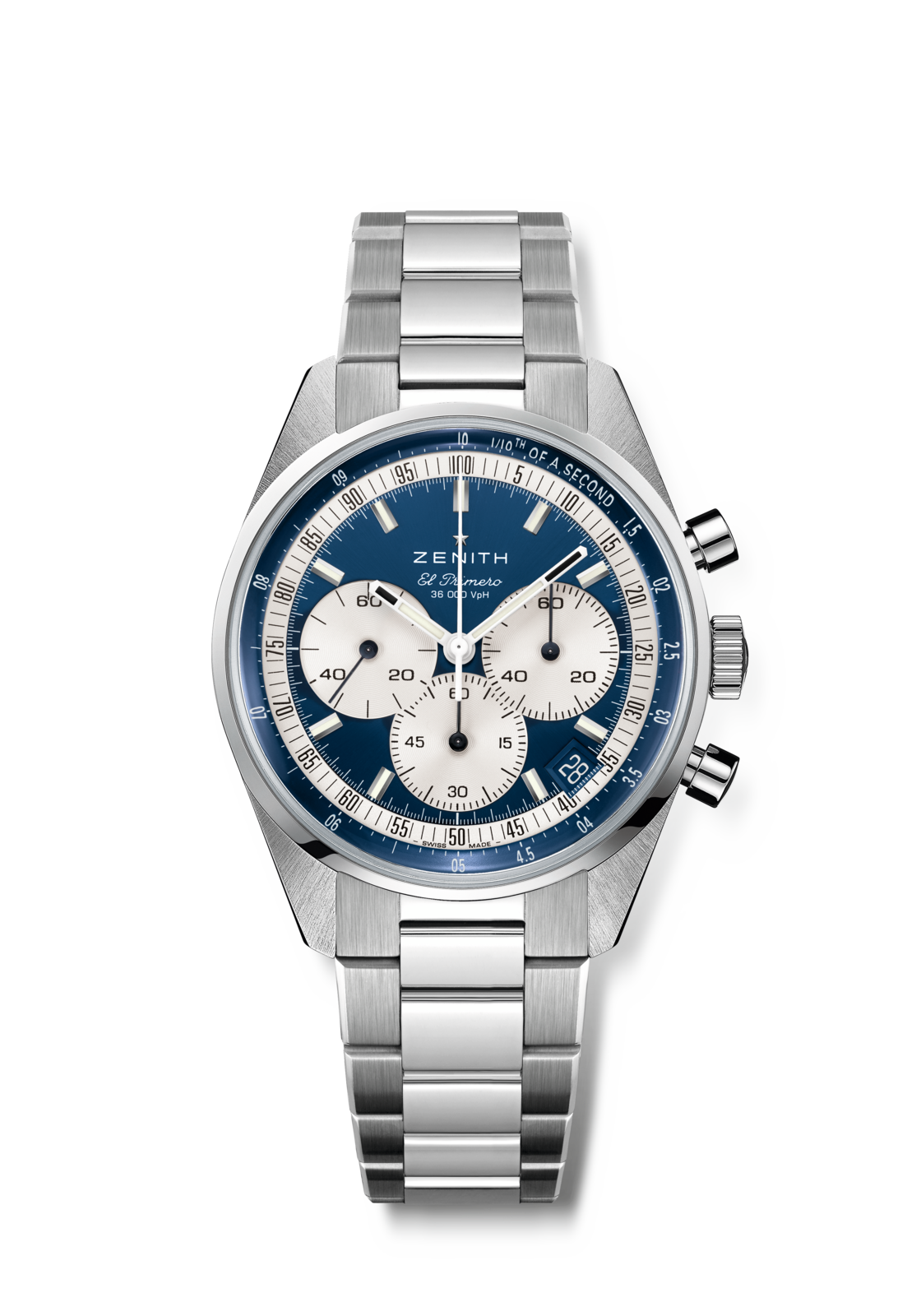 Zenith CHRONOMASTER EP Original - 38 MM - Stainless Steel - Blue Dial - 03.3200.3600/51.M3200