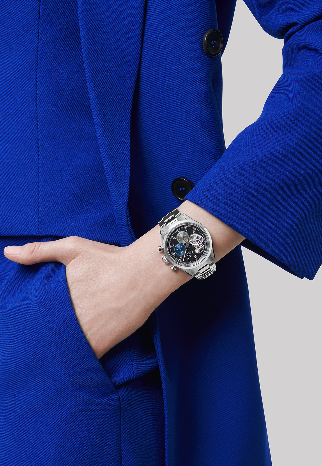 Zenith CHRONOMASTER Open - 39.5 MM - Stainless Steel - Black Dial - 03.3300.3604/21.M3300