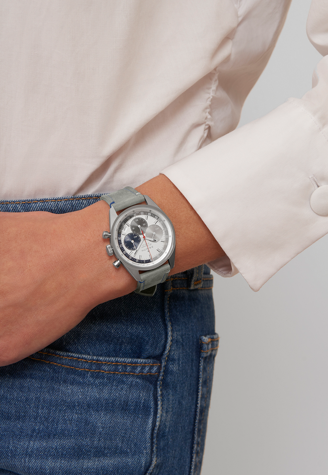 Zenith CHRONOMASTER Original - 38 MM - Stainless Steel - White Dial - 03.3200.3600/34.C869