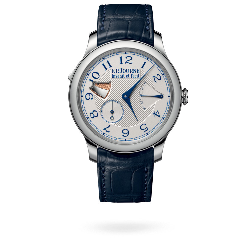 F.P. Journe Classique Répétition Souveraine Stainless Steel 40 MM - Blue Leather Strap - White Silver Dial - Répétition Souveraine