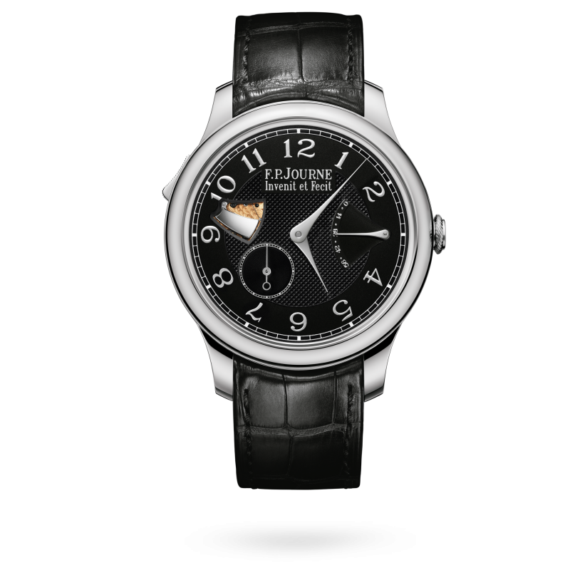 F.P. Journe Répétition Souveraine Black Label Stainless Steel 40 MM - Black Leather Strap - Black Dial - Répétition Souveraine Black Label