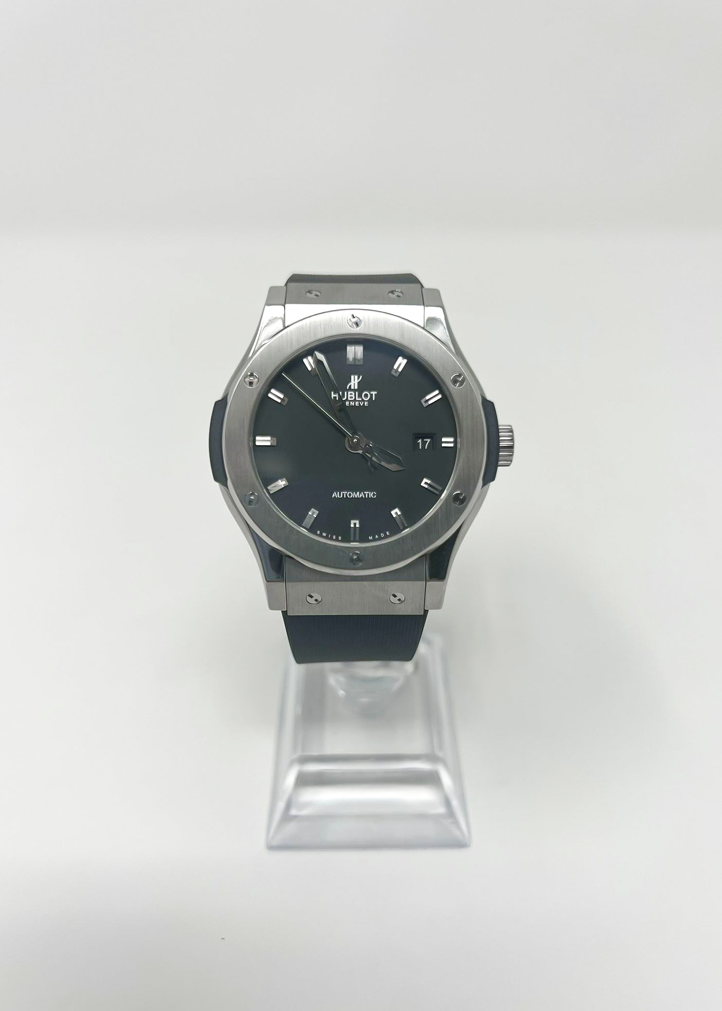 Hublot Classic Fusion Titanium 42 MM - Black Rubber Strap - Black Dial - 542.NX.1170.RX