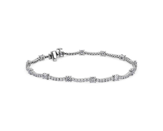Diamond Accent Bracelet - 14k White Gold - 3 Ct. Tw. - B-0041WG14 DA