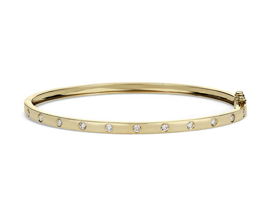 Diamond Bangle Bracelet - 14k Yellow Gold - 1 /2 Ct. Tw. - B-0045YG14 DB