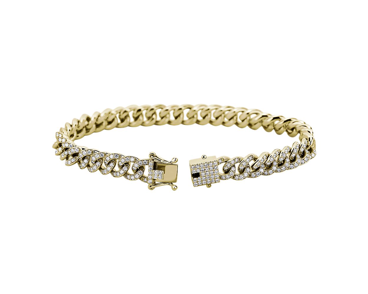 Diamond Link Bracelet - 14k Yellow Gold - 3 1/3 Ct. Tw. - B-0043YG14 DL