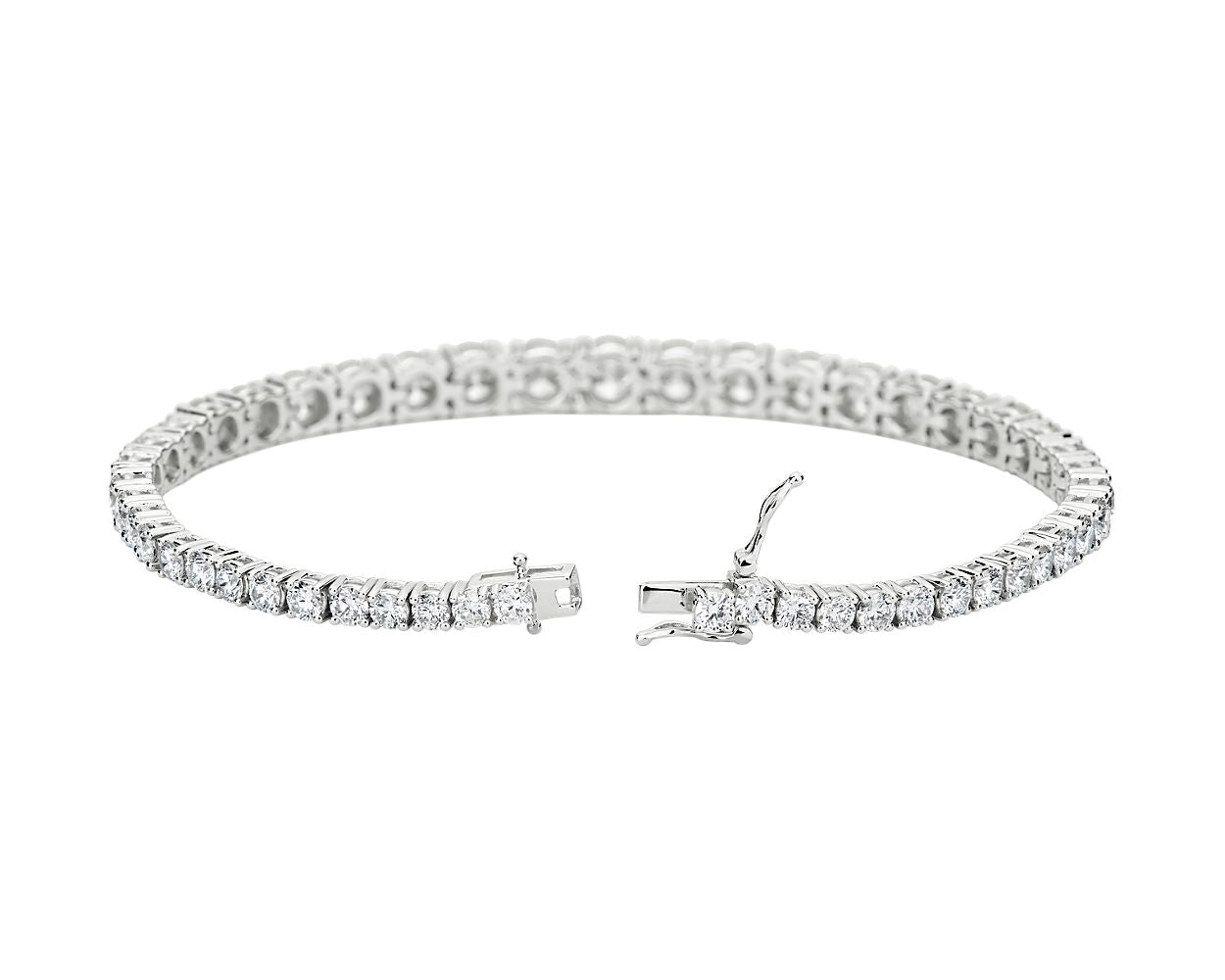 Graduated Diamond Tennis Bracelet - 14k White Gold - 10 Ct. Tw. - B-0036WG14GDT
