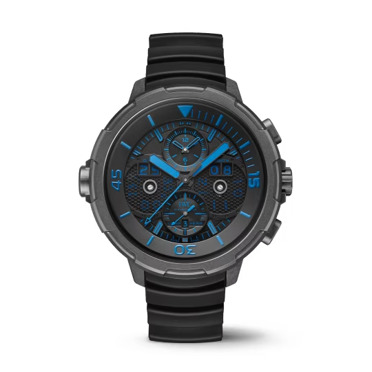 IWC Aquatimer - Perpetual Calendar - Ceratanium - 49 MM - Black and Blue Dial - IW379406
