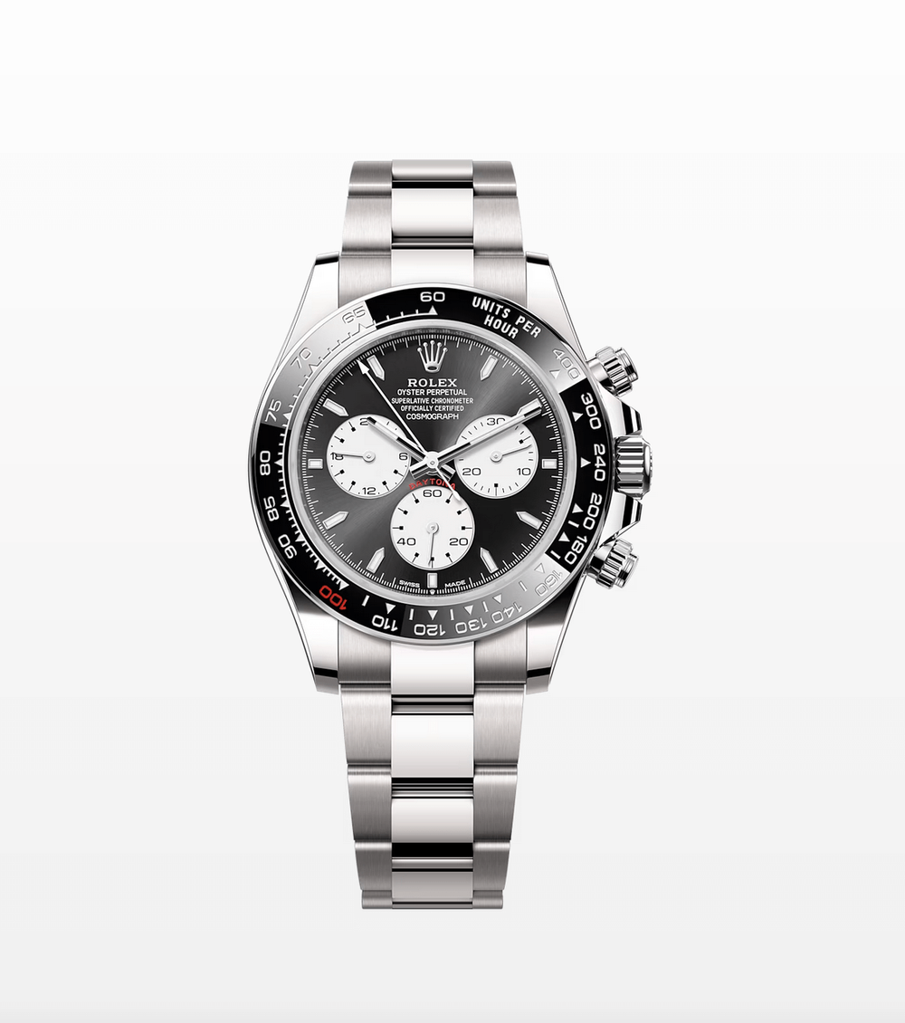 Rolex White Gold Le Mans Daytona Watch - 40 MM - White Gold Bracelet - Black 'Panda' Dial - 126529LN