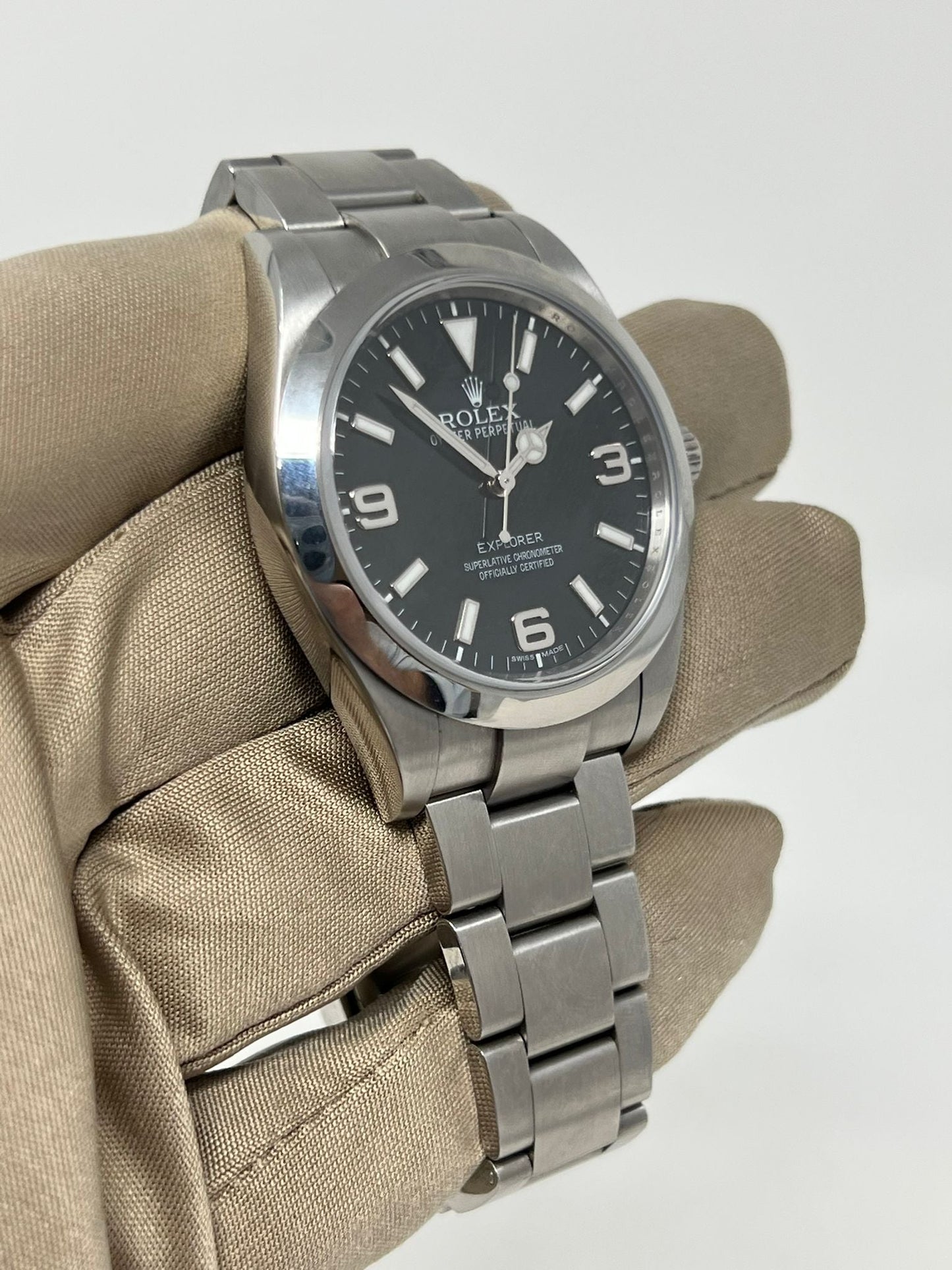 Rolex Stainless Steel Explorer Watch - 39 MM - Oyster Bracelet - Black Dial - 214270