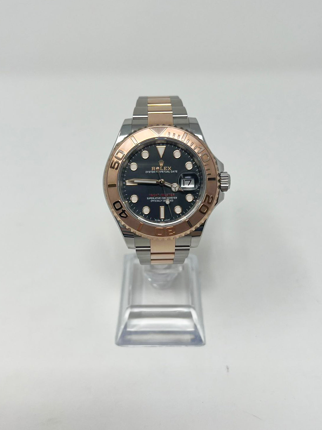 Rolex Steel and Everose Gold Yacht-Master Watch - 40 MM - Oyster Bracelet - Black Dial - 126621 bk