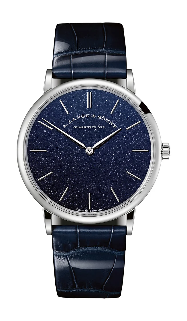 A.Lange & Söhne Saxonia Thin - 37 MM - White Gold - Blue Dial - 205.086