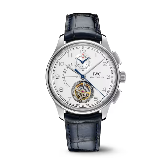 IWC Portugieser - Tourbillon and Chronograph - Platinum - 43.5 MM - Silver Dial - IW394006