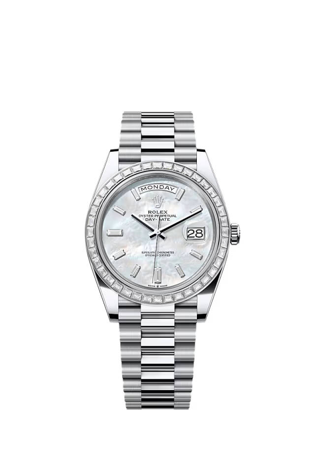 Rolex Day-Date - 40 MM - Platinum - MOP White Dial - 228396TBR PMOPD