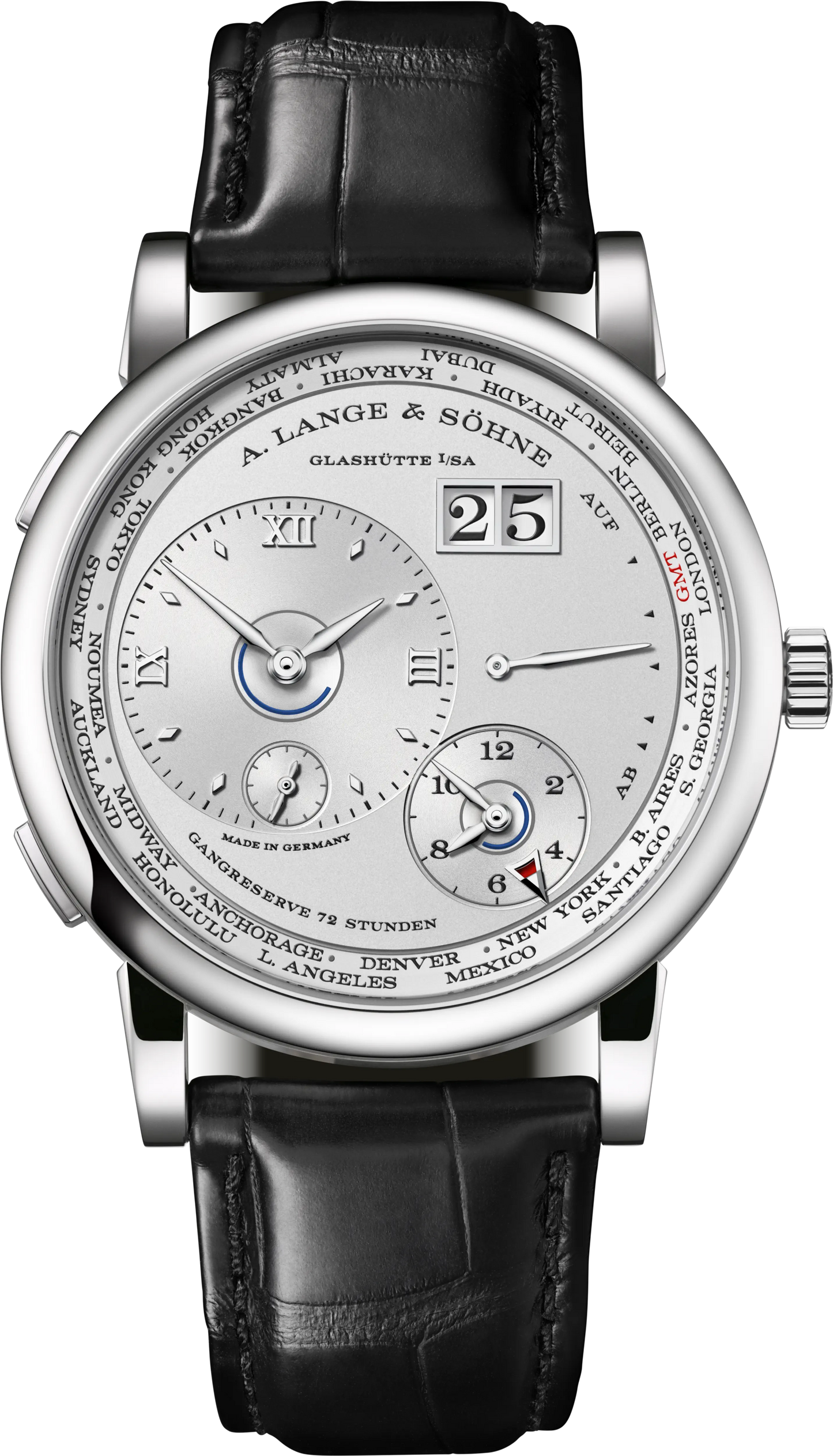 A.Lange & Söhne Lange 1 Time Zone - 41.9 MM - Platinum - Silver Dial - 136.025