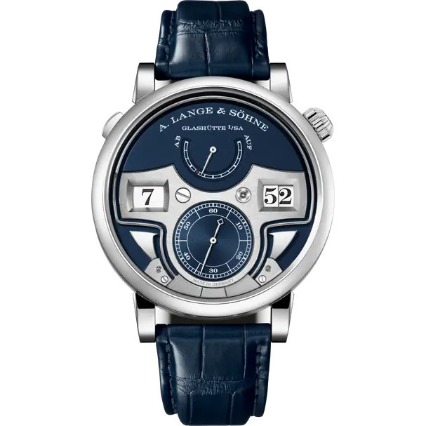 A.Lange & Söhne Zeitwerk - 44.2 MM - White Gold - Blue Dial - 147.028F