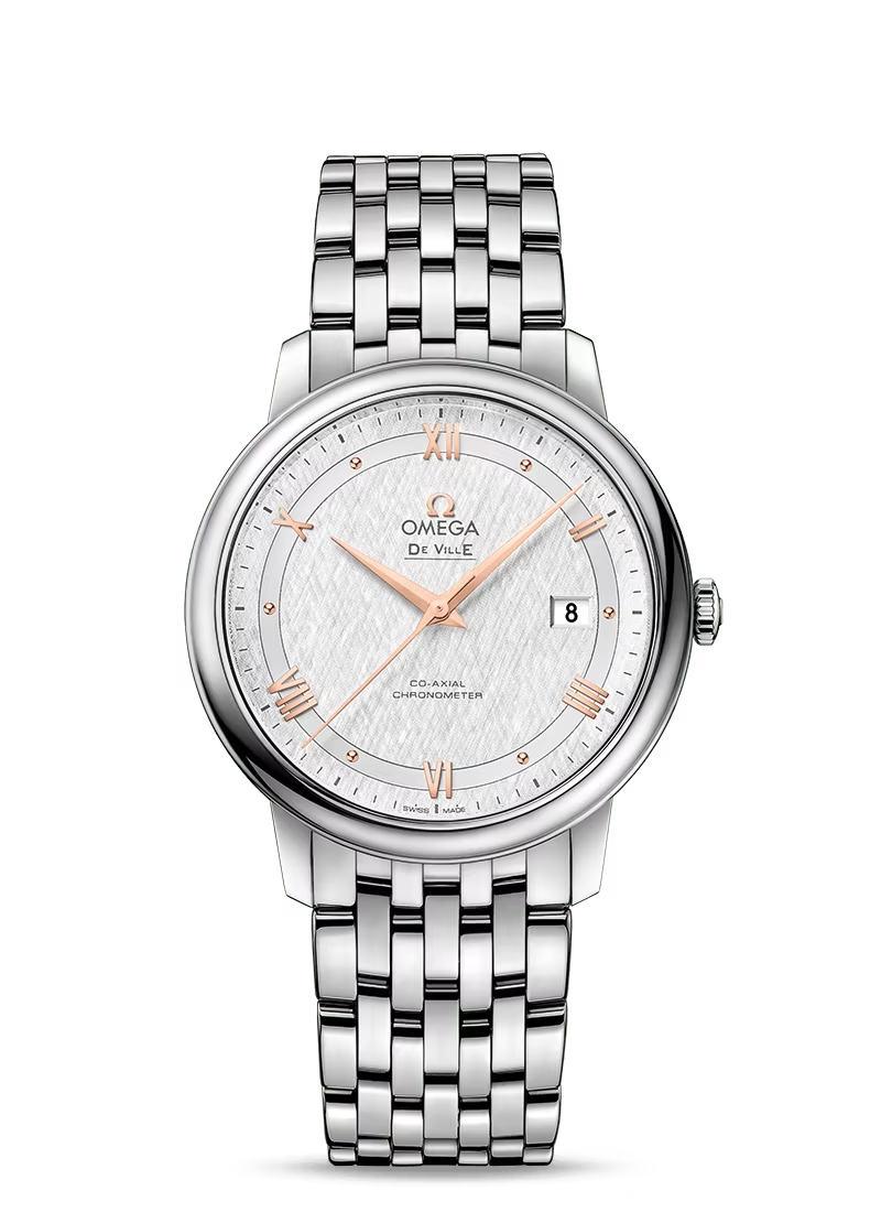 Omega De Ville Stainless Steel 39.5 MM - Stainless Steel Bracelet - Silver Dial - 424.10.40.20.02.004