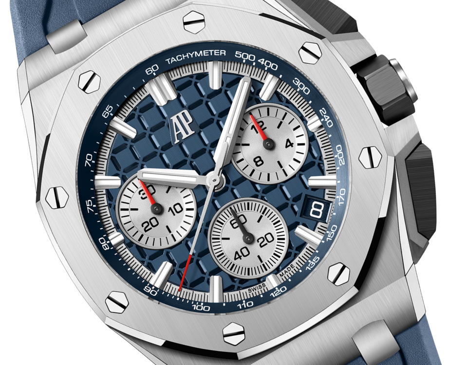 Audemars Piguet Royal Oak Offshore Titanium Selfwinding Chronograph 43 MM - Blue Rubber Strap - Blue Dial - 26420TI.OO.A027CA.01