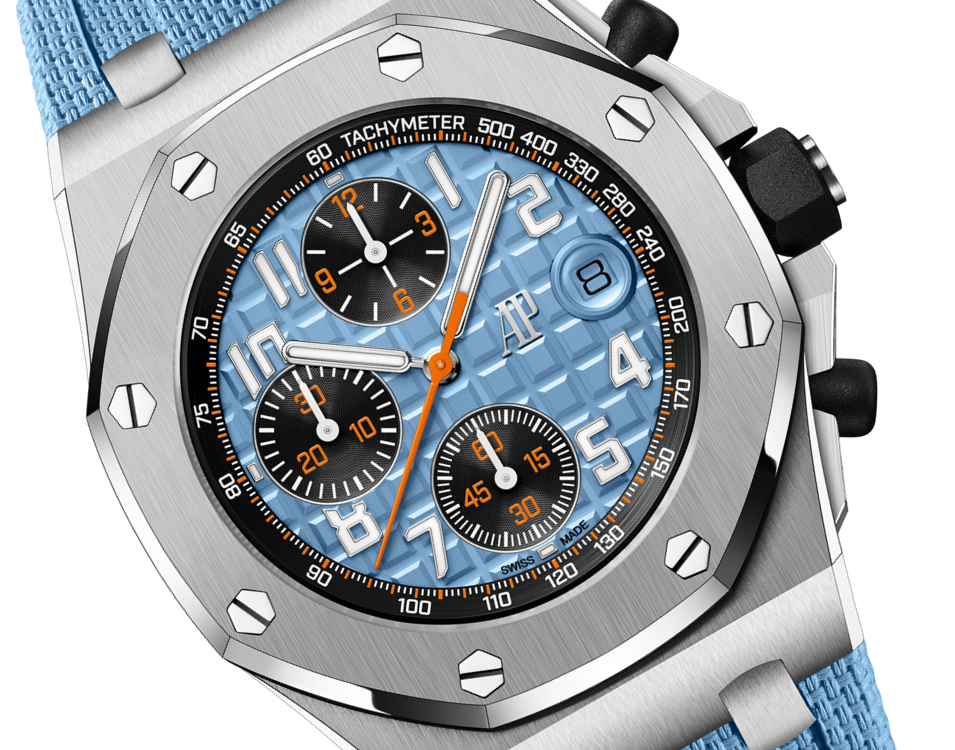 Audemars Piguet Royal Oak Offshore Stainless Steel Selfwinding Chronograph 42 MM - Blue Rubber Strap - Blue Dial - 26238ST.OO.A340CA.01