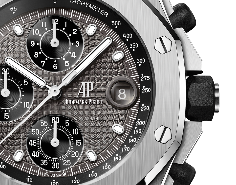 Audemars Piguet "Beast" Royal Oak Offshore Titanium Selfwinding Chronograph 42 MM - Titanium Bracelet - Grey Dial - 26238TI.OO.2000TI.01
