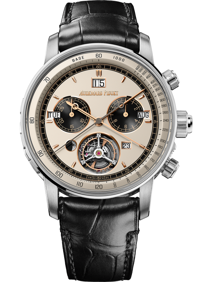 Audemars Piguet Code 11.59 Ultra Complication Universelle (RD#4) White Gold 42 MM - Black Leather Strap - Beige Dial - 26398BC.OO.D002CR.04