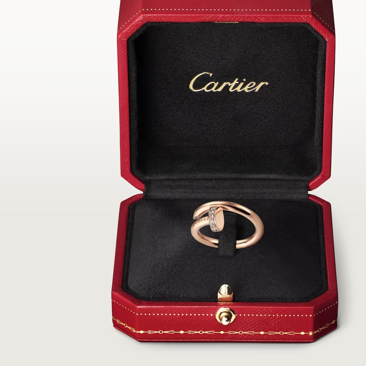 Cartier Juste Un Clou Ring - Rose Gold Small - Diamonds - B4094800