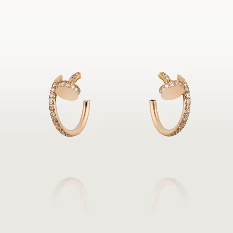 Cartier Juste Un Clou Earrings - Rose Gold - Diamonds - B8301429