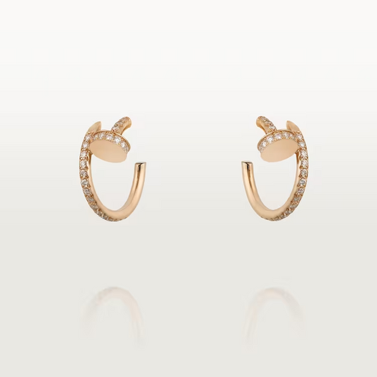 Cartier Juste Un Clou Earrings - Rose Gold - Diamonds - B8301429